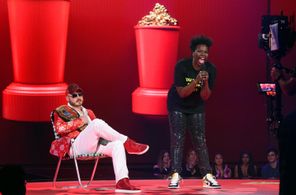 Leslie Jones, Kevin Mazur, and Corey Ryan Forrester at an event for 2021 MTV Movie & TV Awards (2021)