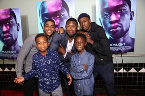 Trevante Rhodes, Ashton Sanders, Alex R. Hibbert, Jaden Piner, and Jharrel Jerome at an event for Moonlight (2016)