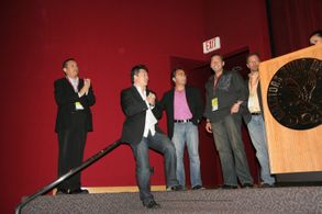 (L to R) Festival Director, David Magdael, and Producing Team, Chil Kong, Sal Baldomar, Tarik Heitmann, Ron Balicki and 
