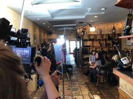 A FAIR SISTER. Still from set. March 2017. A film I wrote starring Elaine Kao, Laura Kai Chen and Rachel Kylian. Directe