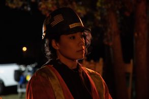 Lys Perez on the set of The Lightning Patch