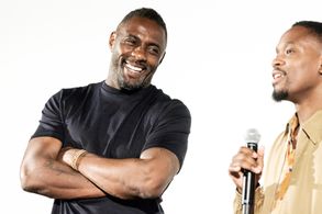 Idris Elba and Aml Ameen at an event for Yardie (2018)