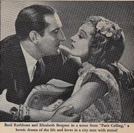 Basil Rathbone and Elisabeth Bergner in Paris Calling (1941)