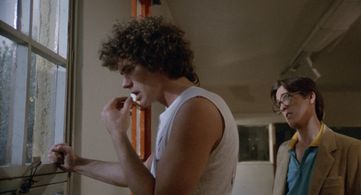 Rick Dean and Jim Piper in Island of Blood (1982)