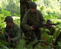 SEE IT THROUGH - FILM STILL: Starring Dominic Coddington as Private Kris Rudman, Rami Hilmi as Corporal Eddie O'Keefe an