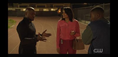 Amaris Davidson with Taye Diggs and Daniel Ezra in All American