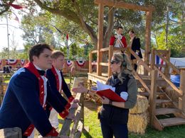 Melissa Kosar on location for American Housewife (