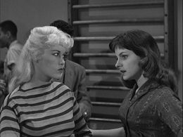Virginia Aldridge and Dorothy Provine in Riot in Juvenile Prison (1959)