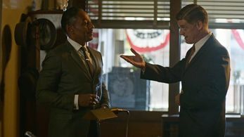 Sean Allan Krill as Lester Wolff and Giancarlo Esposito as Adam Clayton Powell in Godfather of Harlem - 