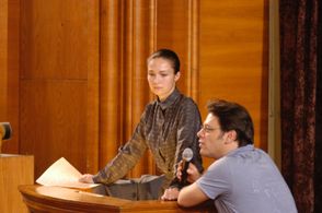 Valeriy Todorovskiy and Evgenia Brik in Hipsters (2008)