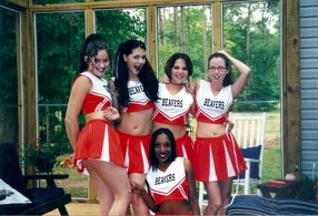Misty Kapp, Jasmin Vaughan, Melissa Bigler, Waleuska Pallais, and Calu Morton in Cheerleader Autopsy (2003)