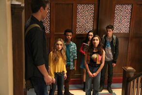 Ceci Balagot, Rowan Blanchard, Sabrina Carpenter, Amir Mitchell-Townes, Corey Fogelmanis, and Peyton Meyer in Girl Meets