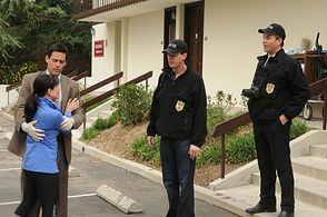 Adam Kaufman, Sean Murray, and Michael Weatherly in NCIS (2003)