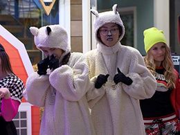 Madison Hu and Olivia Rodrigo in Bizaardvark (2016)