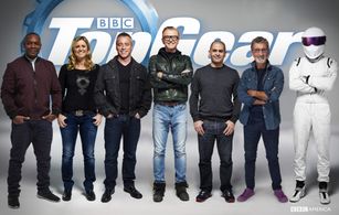 Matt LeBlanc, Chris Evans, Chris Harris, Eddie Jordan, Sabine Schmitz, and Rory Reid in Top Gear (2002)