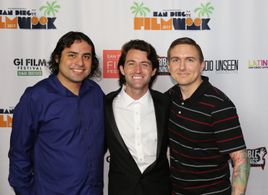 Matthew Rocca, Daniel N. Butler, and Dominic Lerma at an event for Bullets, Fangs and Dinner at 8 (2015)