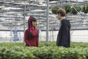 Robbie Kay and Kiki Sukezane in Heroes Reborn (2015)