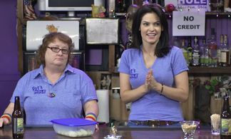 Maile Flanagan and Jill Bennett as Jodi and Kat on the set of Second Shot.