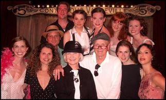 Cast, musicians and producers of BIG TIMES with guests Paul Newman and Joanne Woodward, off-broadway