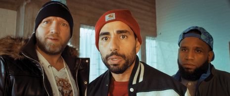 Mimoun Oaïssa, Ruben van der Meer, and Willie Wartaal in The Masters (2015)