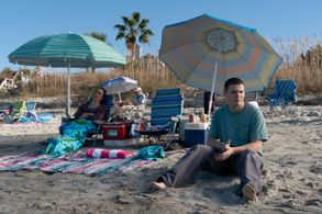 Chloë Sevigny and Colton Ryan in The Girl from Plainville (2022)