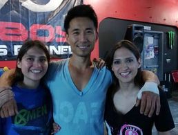 From left, Evette Betancourt, James Kyson, Cassandra Betancourt