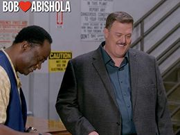 Billy Gardell and Bayo Akinfemi in Bob Hearts Abishola (2019)