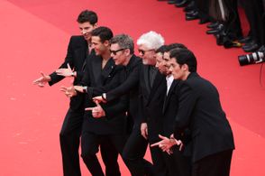 Ethan Hawke, Pedro Almodóvar, George Steane, Jason Fernández, José Condessa, Manuel Rios, and Anthony Vaccarello at an e