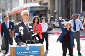 Holly Hunter, Ted Danson, and Vella Lovell in Mr. Mayor (2021)