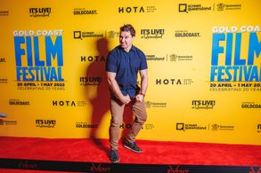 Rowan Chapman at the premiere of THE CURIOUS CASE OF DOLPHIN BAY