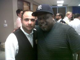 On set with Cedric the Entertainer