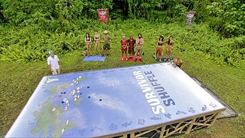 Colby Donaldson, Jerri Manthey, Jeff Probst, Rupert Boneham, Amanda Kimmel, Candice Cody, Parvati Shallow, and Russell H