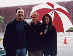 Gary Peal, Curtis Harrison and Kim Delaney on the set of 10.5.