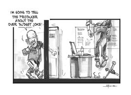 I love to do funny drawings..especially on the set...