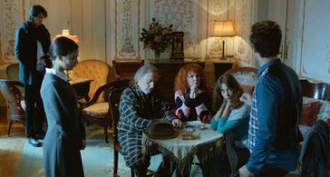 Sabine Azéma, Jean-François Balmer, Clémentine Pons, and Jonathan Genet in Cosmos (2015)