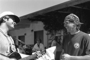 Robert Rodriguez & me . He played guitar and directed, I blew stuff up and laughed. It was fun.