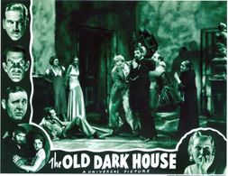 Boris Karloff, Charles Laughton, Gloria Stuart, Melvyn Douglas, Lilian Bond, Raymond Massey, and Eva Moore in The Old Da