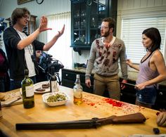 Delphine Chanéac, Andrew Hovelson, and Nicholas Bushman in Stranger in the Dunes (2016)