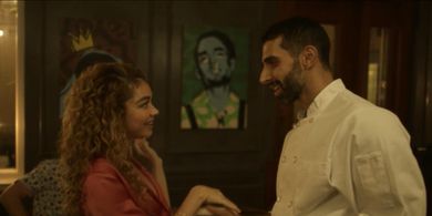 Samer Salem and Sarah Hyland in My Fake Boyfriend