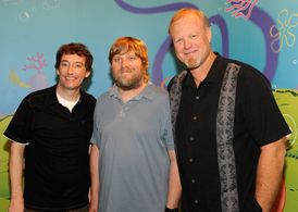 Bill Fagerbakke, Tom Kenny, and Paul Tibbitt at an event for SpongeBob SquarePants (1999)