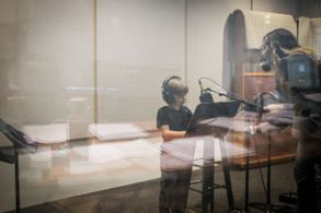 In the sound booth for 