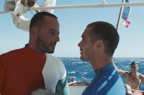 Jean Reno, Jean-Marc Barr, and Marc Duret in The Big Blue (1988)