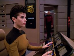 Patrick Stewart and Tracee Cocco in Star Trek: The Next Generation (1987)