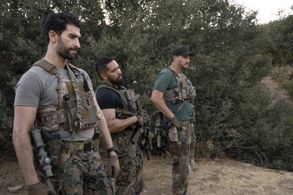 David Boreanaz, Neil Brown Jr., and Raffi Barsoumian in SEAL Team: Phantom Pattern (2022)