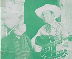 Harry Harvey and Fred Scott in Ridin' the Trail (1940)