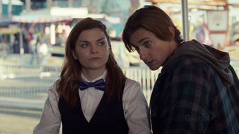 Taras Lesiuk and Ali Johnson in Private Eyes: Drop Dead Carny (2021)