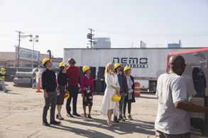 Brittany Ishibashi, Ryan Sands, Brigid Brannagh, Kevin Weisman, James Yaegashi, Annie Wersching, and Angel Parker in Run