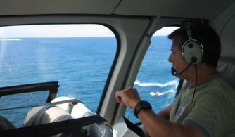 David directing aerial photography on Soul Surfer over Tunnels, north shore of Kauai.