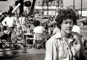 Donald E. Thorin, Arlo Guthrie, David Myers, Jeff Wexler, and Randall Robinson in Bound for Glory (1976)