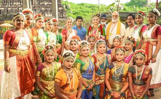 K. Raghavendra Rao and Anushka Shetty in Om Namo Venkatesaya (2017)